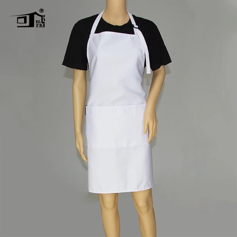 

Original KEFEI Korean Apron for Women Lady Bib Long Aprons White Color Kitchen Apron Bar Waiter Restaurant Apron