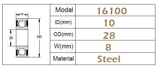 10 шт. 16100-2Z 10x28x8 мм шарикоподшипник колеса велосипеда Нижний Кронштейн ремонт подшипник двигателя Подшипник 16100