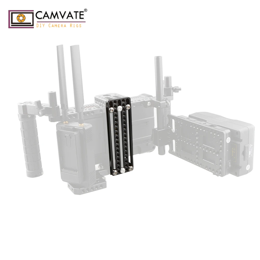 

CAMVATE Camera Universal Aluminum Alloy Mounting Cheese Plate With 1/4" Thread Holes For DSLR / Monitor Cage Rig Support System