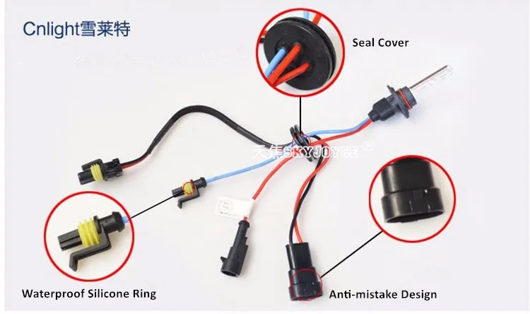 SKYJOYCE AC 12V 35W CNLIGHT HID Лампа 6000K 4300K 5000K Автомобильная ксеноновая лампа H1 H3 H7 H8 H11 9005 9006 Замена автомобильных фар