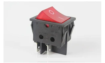 

High quality Red with light Rocker switch 250V 16A 32*25 4p push button switch 5pcs one bag