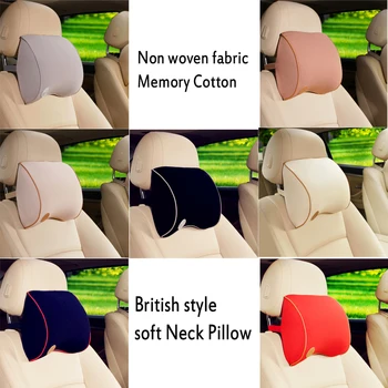 

British style Car seat headrest soft Neck Pillow for volkswagen bmw mercedes renault ford toyota nissan honda audi accessories