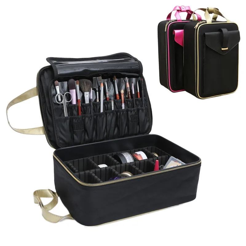 DLYLDQH Beauty Makeup Organizer Box Large Multi-storey Professional Beautician Cosmetic Storage Travel Portable Make up Case | Дом и сад