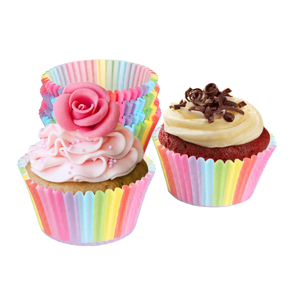 100PCS Colorful Baking Paper Cups Food Grade Cupcake Paper Liner for Cake Ball/Muffin/Egg Tart and Candy/for Kitchen Tool 0 100PCS Colorful Baking Paper Cups Food Grade Cupcake Paper Liner for Cake Ball/Muffin/Egg Tart and Candy/for Kitchen Tool 0