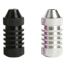 2 шт 25 мм черный и серебряный захват машины татуировки Нескользящая рукоятка из алюминиевого сплава с трубкой питания оптом