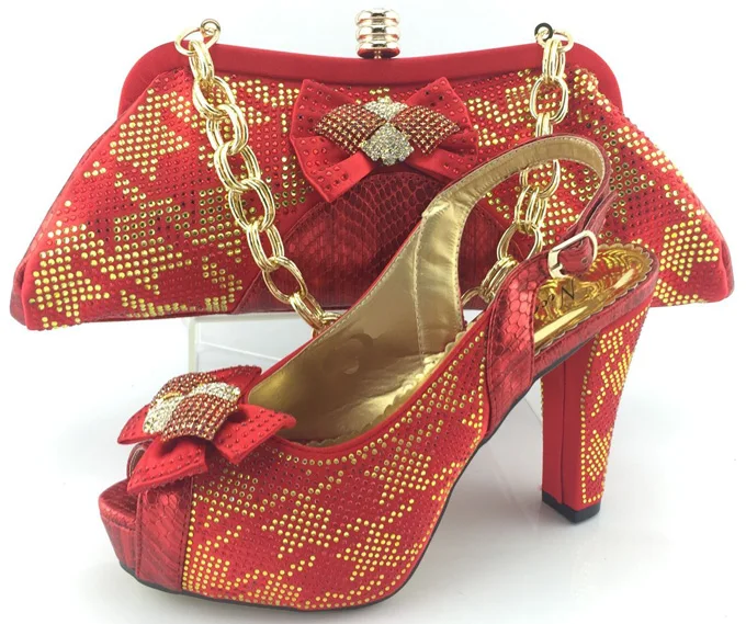 Hot Sale Italy Matching Shoes And Bag Set For Party In red Fast Shipping Size 38 42!MJY1 31-in ...