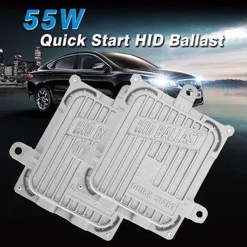 

SKYJOYCE 2pcs 12V 55W HID Xenon Ballast Fast Start Digital HID Ballast Super Vision Electronic Ballast for HID bulb H1 H4 H7 H11