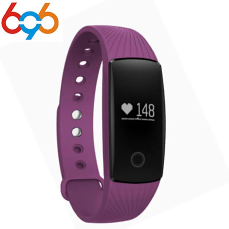 

696 HearthRate Bluetooth Smart band Monitor best Wristband Fitness Tracker Veryfit 2.0 app pk xiao mi mi band cicret bracelet