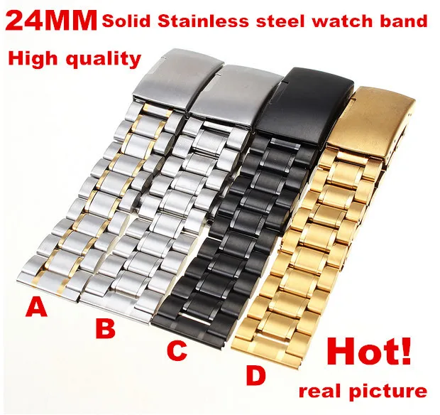 Buy High quality 1PCS 24MM Solid Stainless Steel Watch