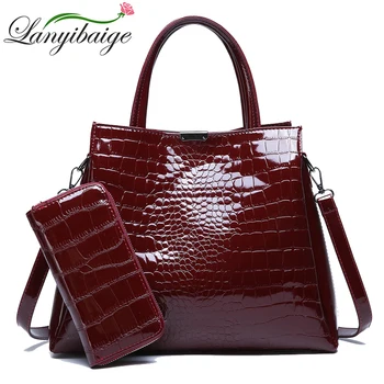 

Luxury Two-piece Women Handbags Brand Women Bag Designer PU Leather Shoulder Bag For Ladies 2018 Crossbody Bags With Wallet S