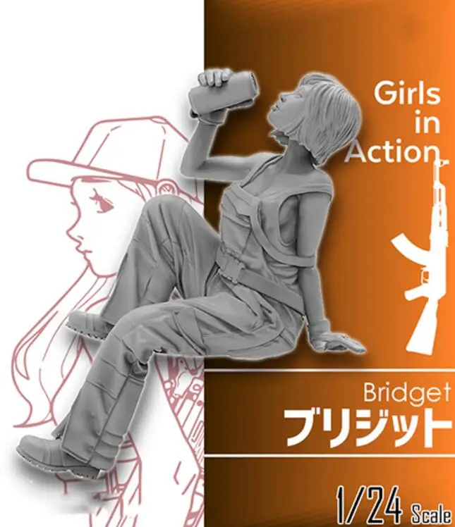 

1/24 Resin Figure Building Kit Girl Bridget