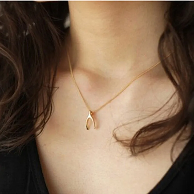 N124-8-Fashion-Wish-Bone-Pendants-Necklaces-Women-Jewelry-Gold-Plated-Minimalist-Collares-Bijoux-Wholesales-Women