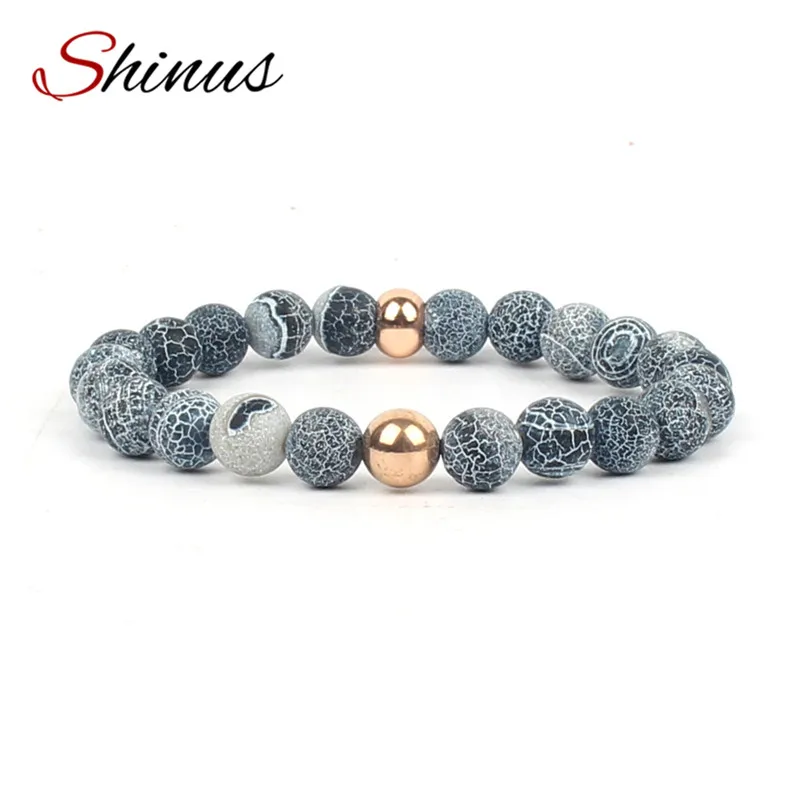 Shinus Bracelet Men Strand Beaded Bracelets Women Chakra Natural Stone Mala Healing Bead Pulsera Masculinas Boho Jewelry Bijoux