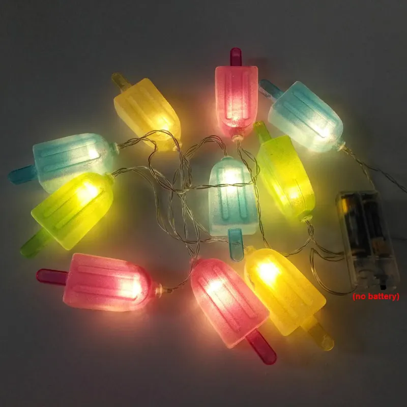 

Newest String Light with 10 LED Ice Cream Shape Lamp Room Garden Christmas Wedding Decoration @8