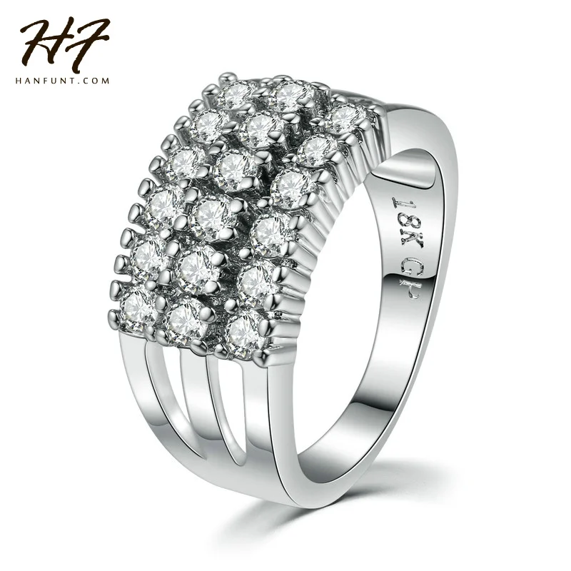 

Sliver Color Luxury Bijoux Fashion Wedding & Engagement Ring Made With AAA+ CZ Crystal Jewelry For Women HotSale R517