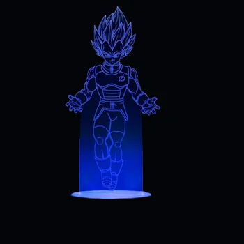 

3D Led Vision Creative Anime Dragon Ball Modelling Night Lights Usb Table Lamp 7 Colors Changing Vegeta Lighting Fixtures Decor