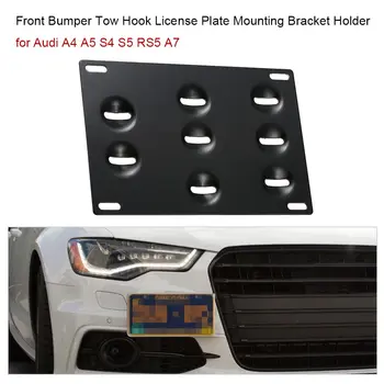 

Front Bumper Tow Hook License Plate Mounting Bracket Holder for Audi A4 A5 S4 S5 RS5 A7