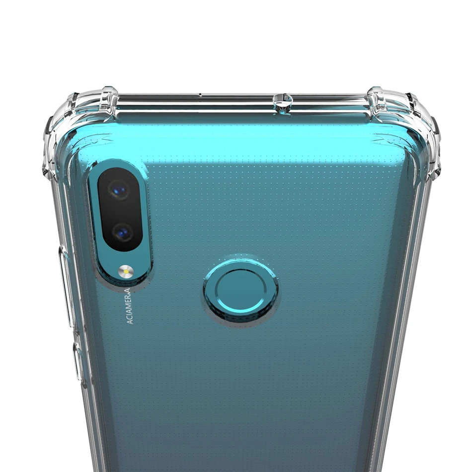 Herbests Compatible with Huawei P Smart Plus 2019 Case 360 Degree Full Body Coverage Case Front and Back TPU Silicone Rubber Case Protective Ultra Slim Soft Crystal Clear TPU Case,Rose Gold
