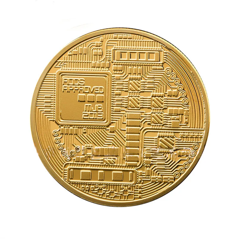1 шт. золотые монеты 2017 Биткоин Коллекционная BTC сувенирная медаль Okcoin|Блоки