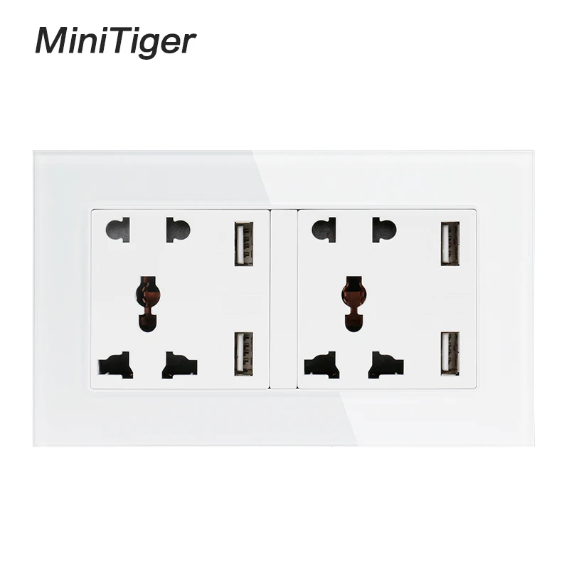 Розетка Minitiger с двойным универсальным 5 отверстием розетка 4 USB интеллектуальное