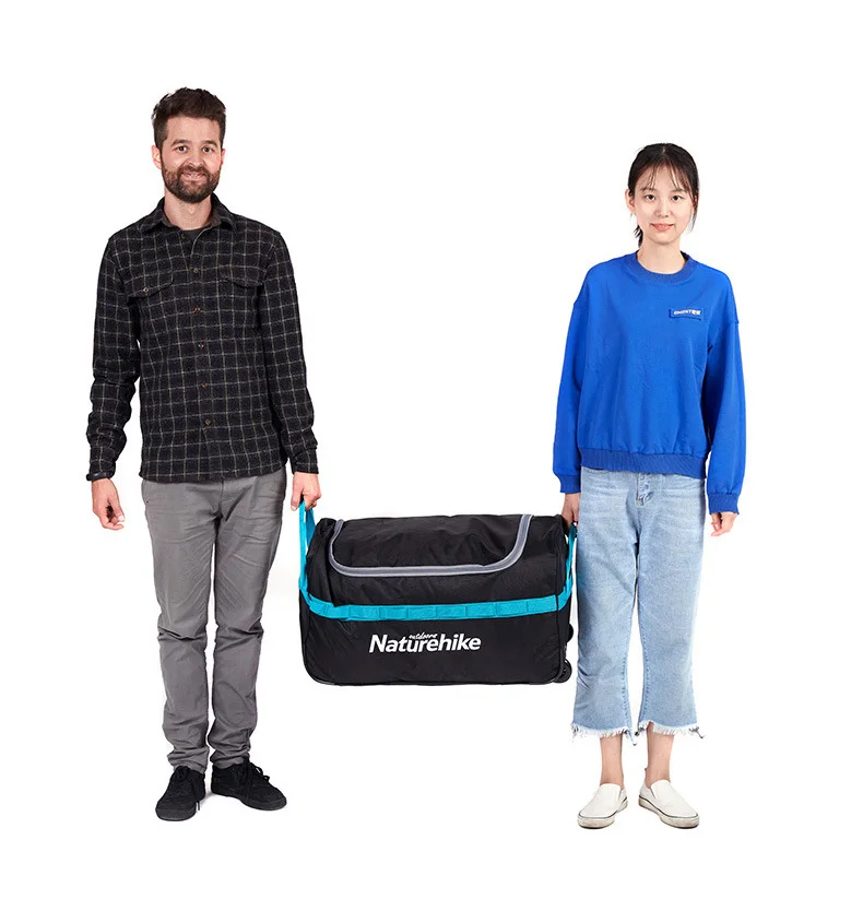 Naturehike 85L 110L Foldable Wheeled Travel Luggage Suitcase Storage Bag Tourism Waterproof Foldable Rolling Luggage Bags NH18X0