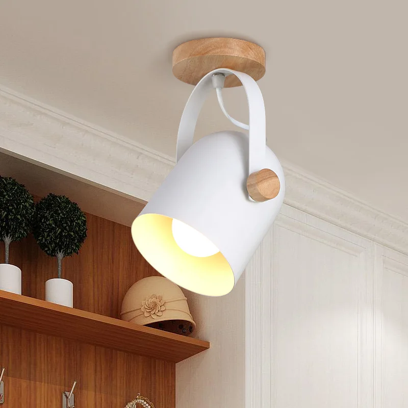 

wood Ceiling Lights Nordic solid modern creative room balcony aisle lights Bay window cloakroom corridor indoor lamp bedside