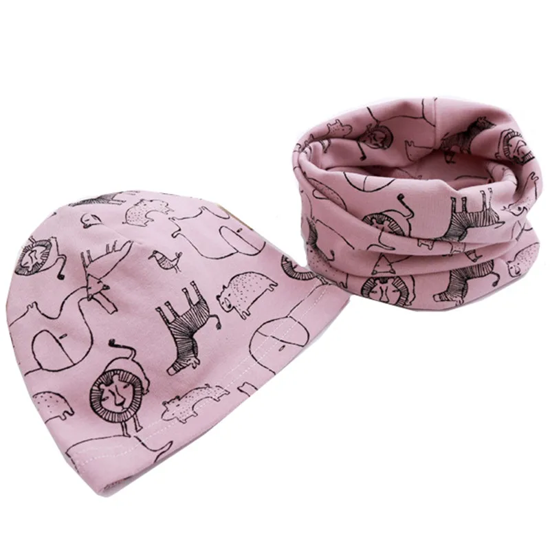Новые осенне-зимние комплекты хлопковой Шапки для малышей вязаный крючком детский шарф, шапка, комплект с рисунком для девочек, шапка и шарф, модный детский шарф для мальчиков - Цвет: A5