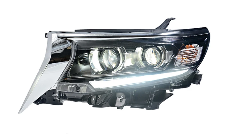 Фара для Toyota Prado LC200 фары 2017 2018 светодиодный объектив ангельские глазки HID ближний