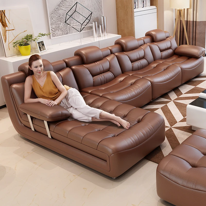 Easylive диван из натуральной кожи секционный домашний мебель для гостиной простой современный стиль