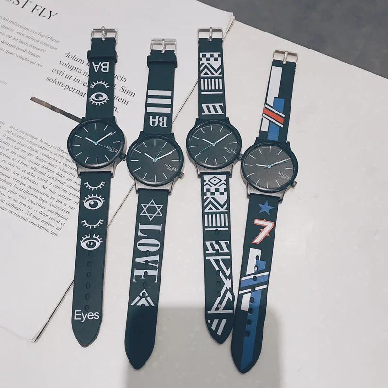 Couple font b watches b font a pair of Korean version of the trend of students