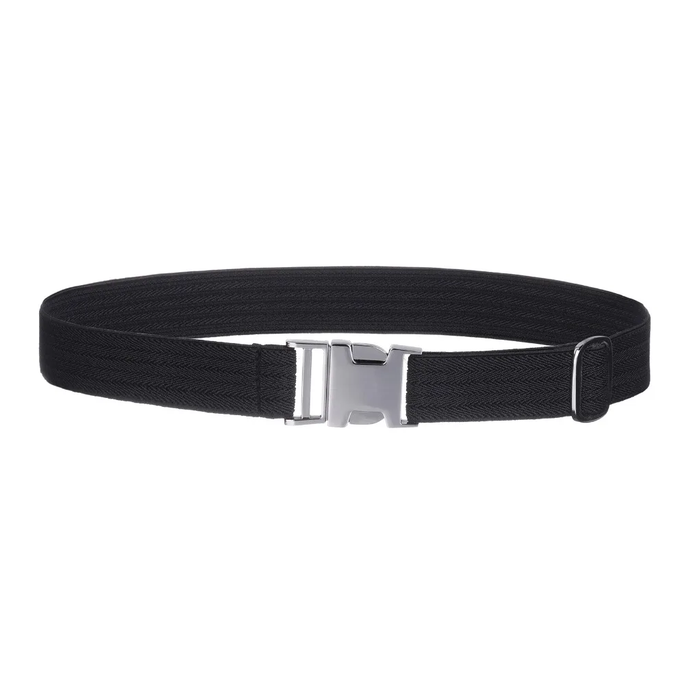 Toddler Kids Boy Buckle Belt Adjustable Elastic Child Silver Buckle Belts for Girls Red//White//Black 3 Pieces
