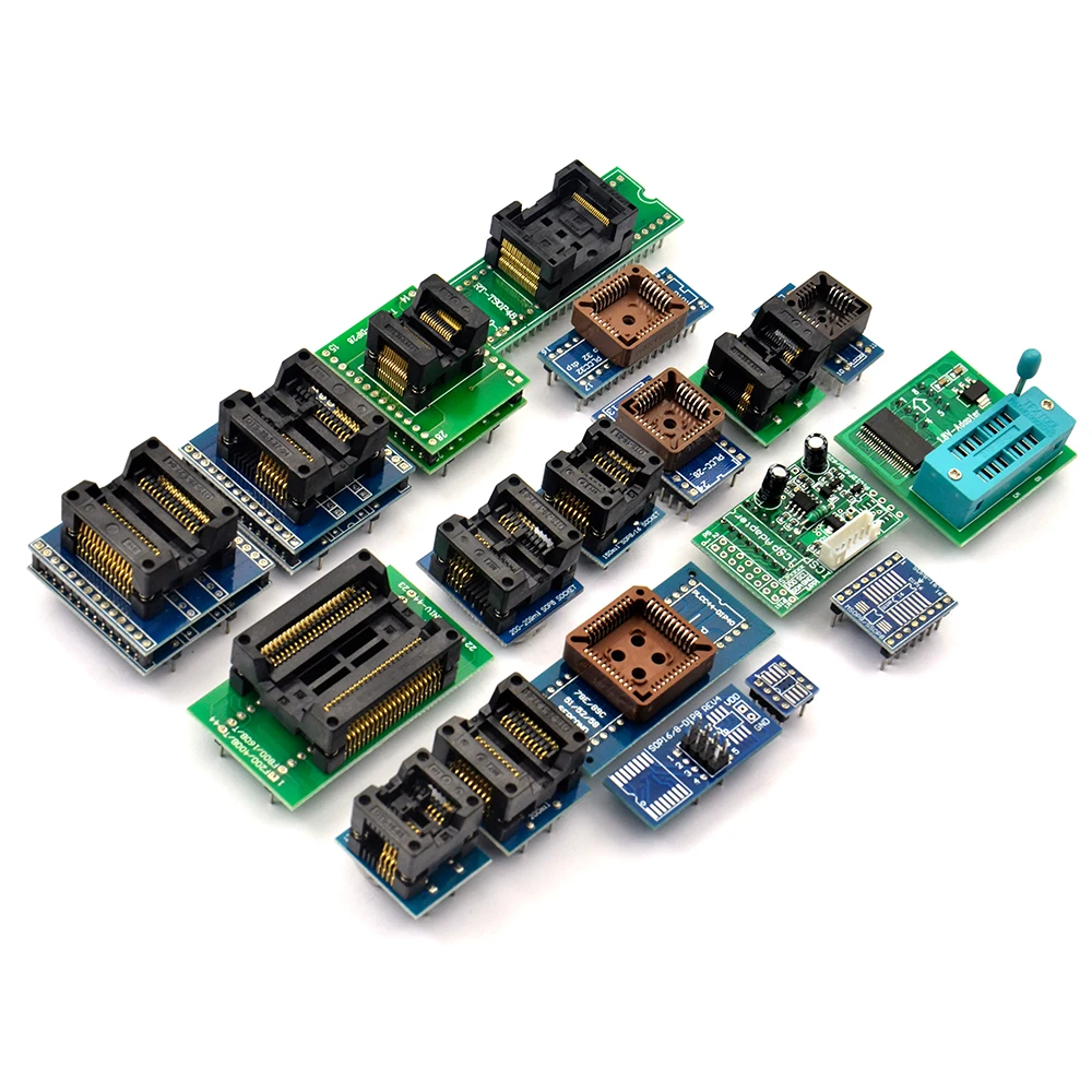 Новейшее программное обеспечение RT809H+ 35 оригинальные адаптеры с CABELS emmc-nand FLASH чрезвычайно быстрый Универсальный программатор