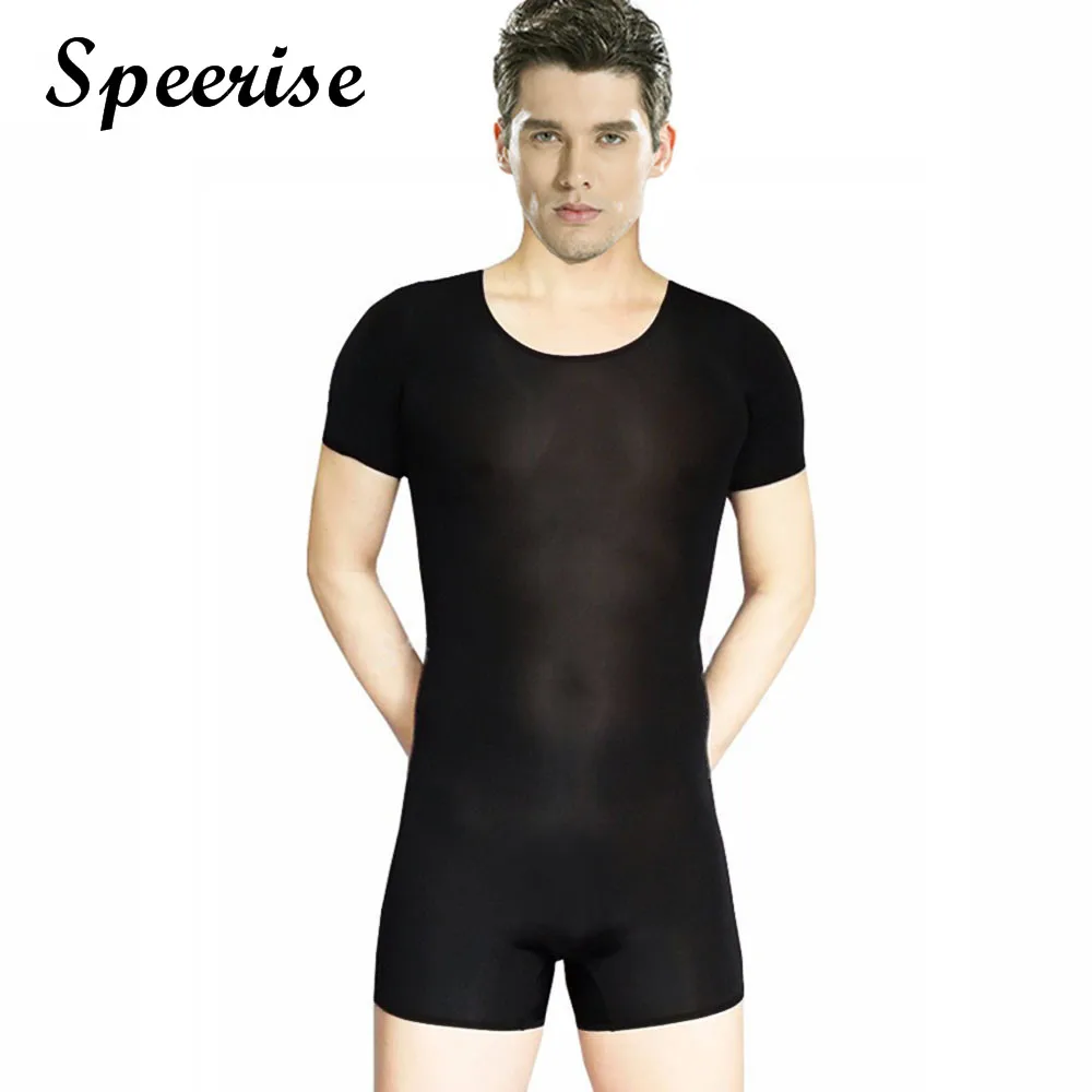 SPEERISE Men Basic Unitard Adult Ballet Short Sleeve Scoop Neck Stretch Unitards Unisex Gymnastics Bodysuit SPEERISE Men Basic Unitard Adult Ballet Short Sleeve Scoop Neck Stretch Unitards Unisex Gymnastics Bodysuit