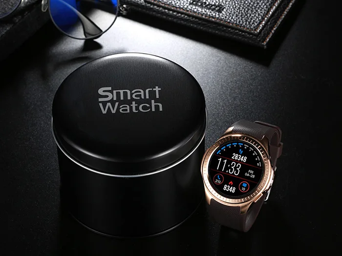 Microwear L1 Smartwatch телефон 1,3 дюймов Bluetooth gps измерение пульса Шагомер трекер сна Спорт Смарт часы PK G05
