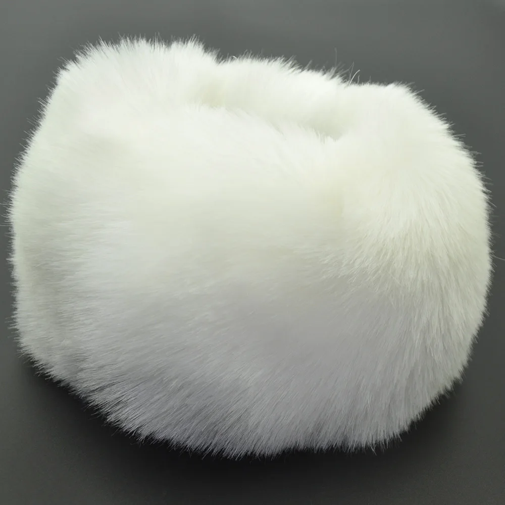 1 Pair Fashion Women's Faux Fox Fur Cuffs Furry Wrist Bands Ankle Warmers White New