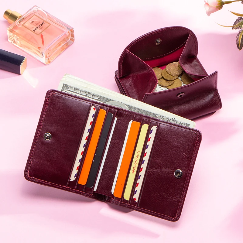  Genuine Leather Women Wallet Fashion Coin Purse For Girls Female Small Portomonee Lady Perse Money  - 32959995072