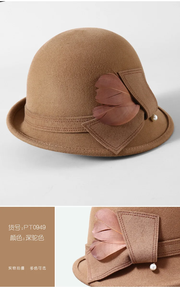 2019 зимняя модная новая шерстяная шляпа для женщин, высокое качество, асимметричные женские фетровые шапки