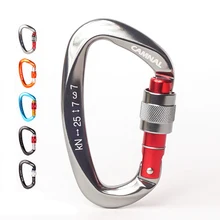 Профессиональный Карабин D форма 25KN Carbiner Ключ Крючки скалолазание Ascend безопасность мастер замок открытый защитное оборудование