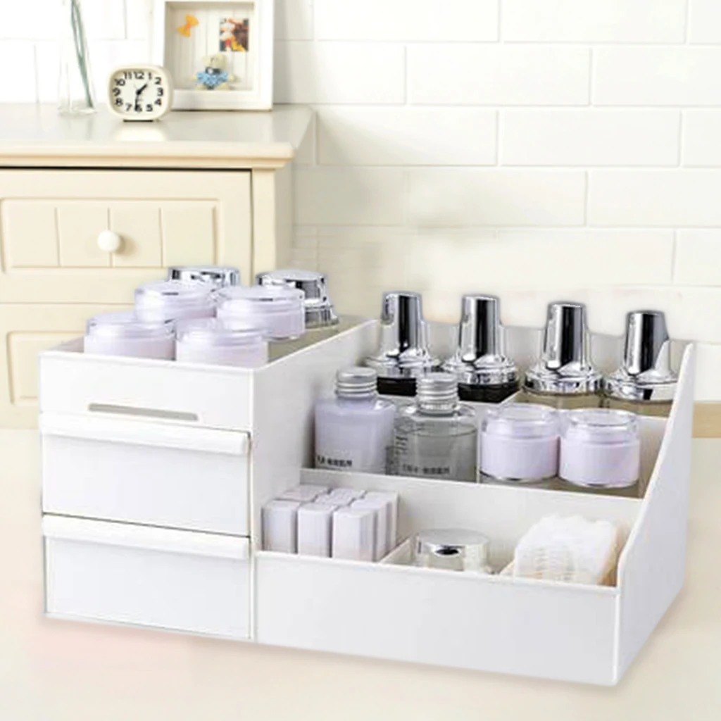

Plastic Cosmetic Storage Box Drawer Makeup Organizer Jewelry Nail Holder Desktop Sundry Storage Case Make Up Container Boxe