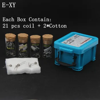 

E-XY 21pcs/box Heating Wire Violin Fortress Crack Contipede Coils Huge Vape for RDA RBA Rebuildable Atomizer Coil