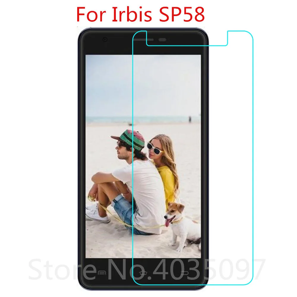 2.5D 9H для Irbis SP58 Закаленное стекло Защитная стеклянная пленка Взрывозащищенная