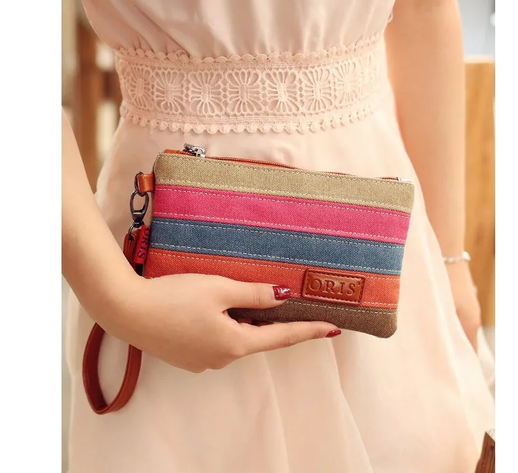 Модная Лоскутная Женская маленькая сумочка, высокое качество, холщовая Женская сумочка, модная полосатая цветная сумка для телефона, Портативная сумка для монет