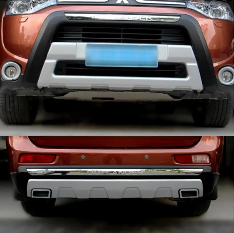 

Free shipping ,High Quality Car styling Plastic Front+Rear Bumper Guard Protector For Mitsubishi Outlander 2013 2014 2015