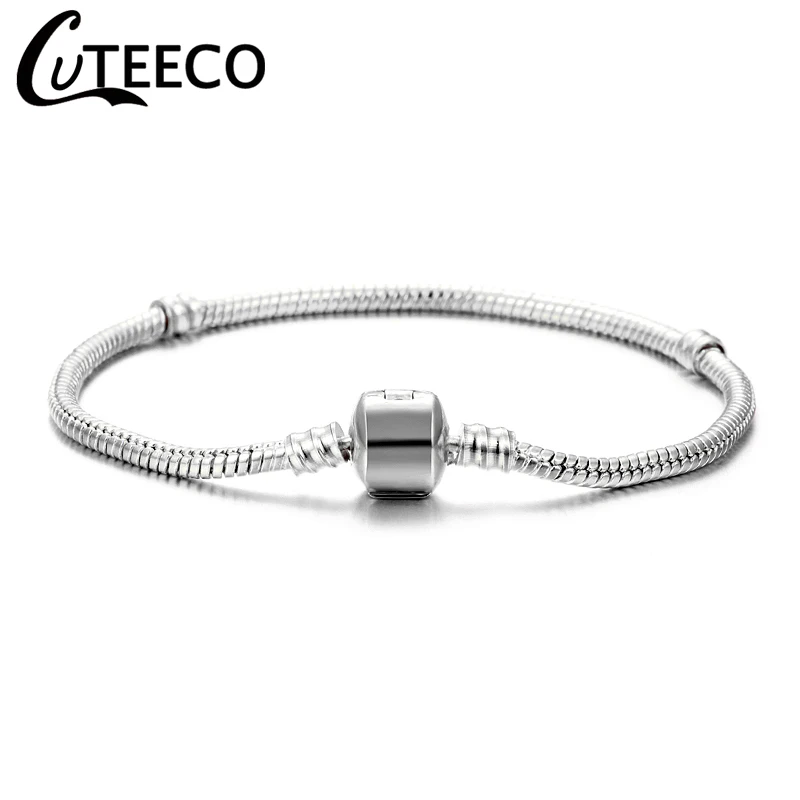 Высококачественные серебряные браслеты-шармы, классические браслеты-змеиная цепочка, фирменный браслет для женщин, модные ювелирные изделия, подарок