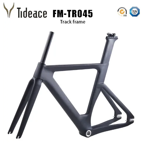 Excellent 2018 Carbon Track Frame Carbon Fiber Fixed Gear bike frame Carbon Racing Tracking bike Frameset 49/51/54cm with fork seatpost 2