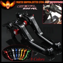 Logotipo (cbr600rr) preto cnc motocicleta curta embreagem do freio alavancas para honda cbr600rr 2007-2009 2010 2011 2012 2013 2014 2015 2016