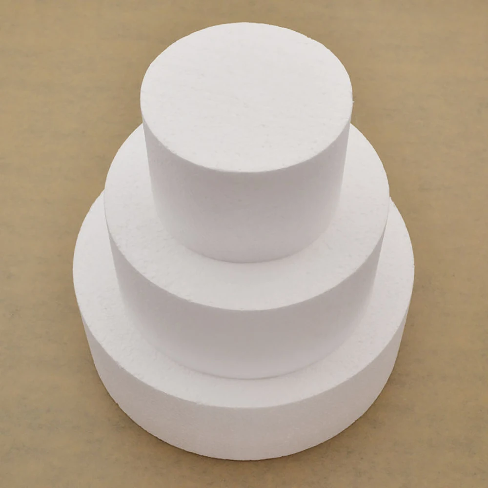 

4/6/8 inches White Foam Cake Dummy Mould Cake Tool Accessories Bakeware Stands Bubble Cake Embryo Birthday Wedding Supplies