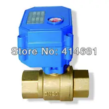 3/" латунь электрический шаровой кран, DC12V Электрический моторизованный шаровой клапан с 2/3/5 проводов, DN20 Электрический моторный клапан для вентиляции и кондиционирования