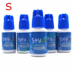 5 бутылки супер Тип небесно-клей для наращивания ресниц Lash Клей водонепроницаемый из Кореи прослужить более 6 недель 5 мл
