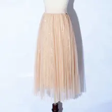 Юбки Макси юбка Европа Империя полиэстер хлопок до середины икры твердые и Америка Настоящее стиль женские кружевная плиссированная юбка